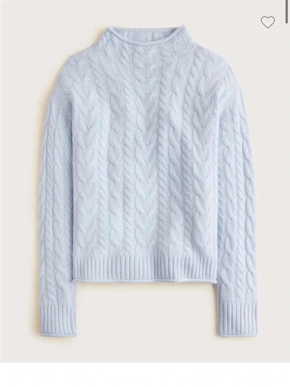 Viral J.Crew 2025 Rollneck in Cashmere, light cornflower blue